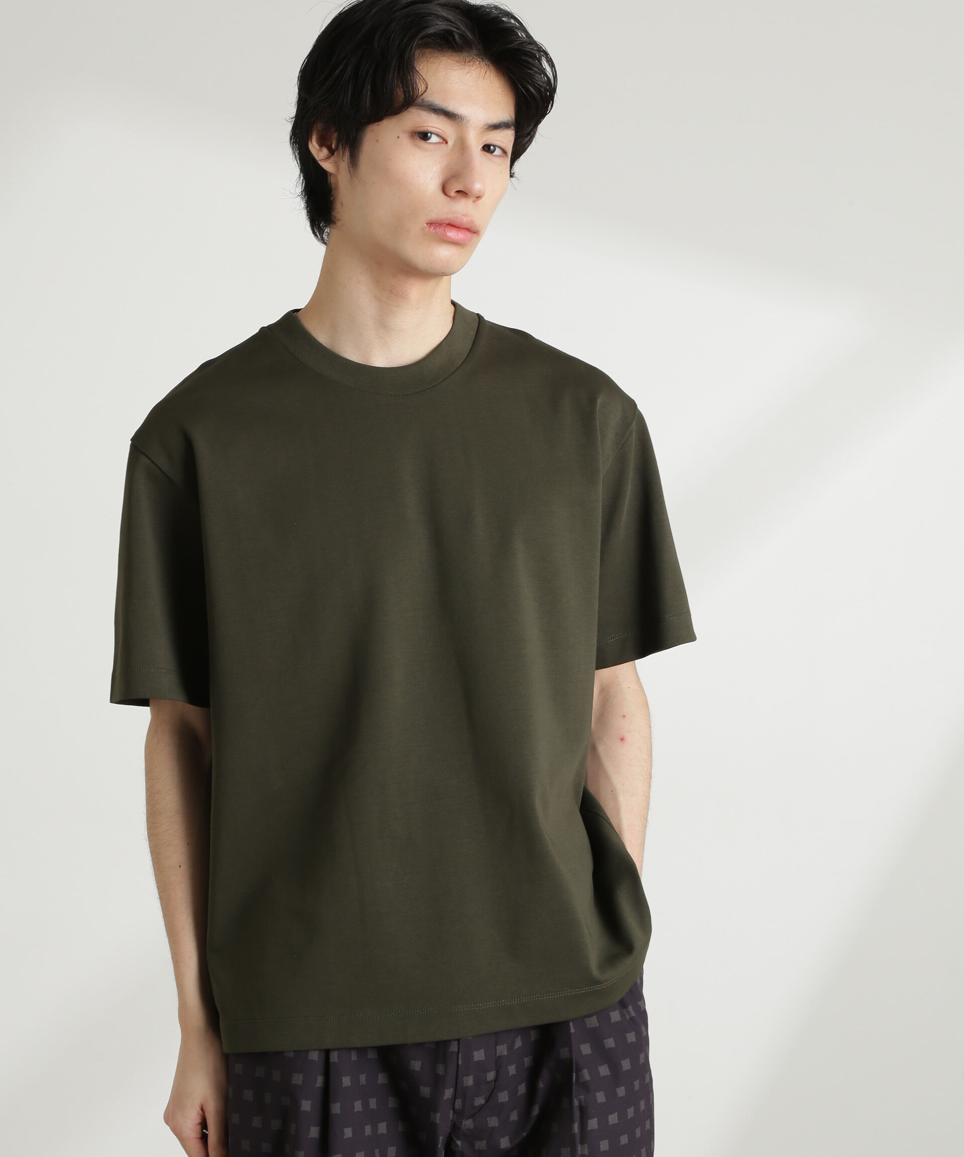 nano･universe「ダブルスムースクルーネックBIGTシャツ 半袖」|Tシャツ・カットソー|