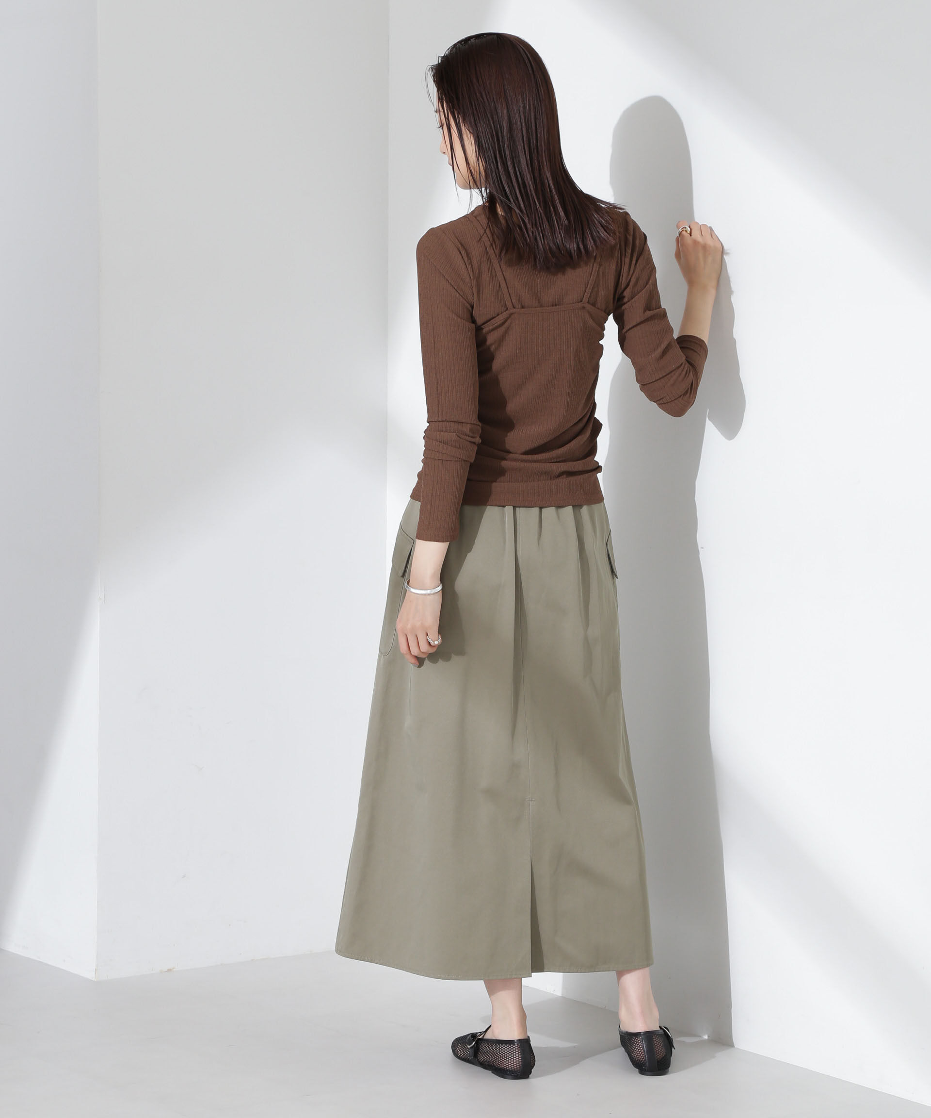 nano･universe「シャーリングビスチェセットカットトップス」|Tシャツ・カットソー|