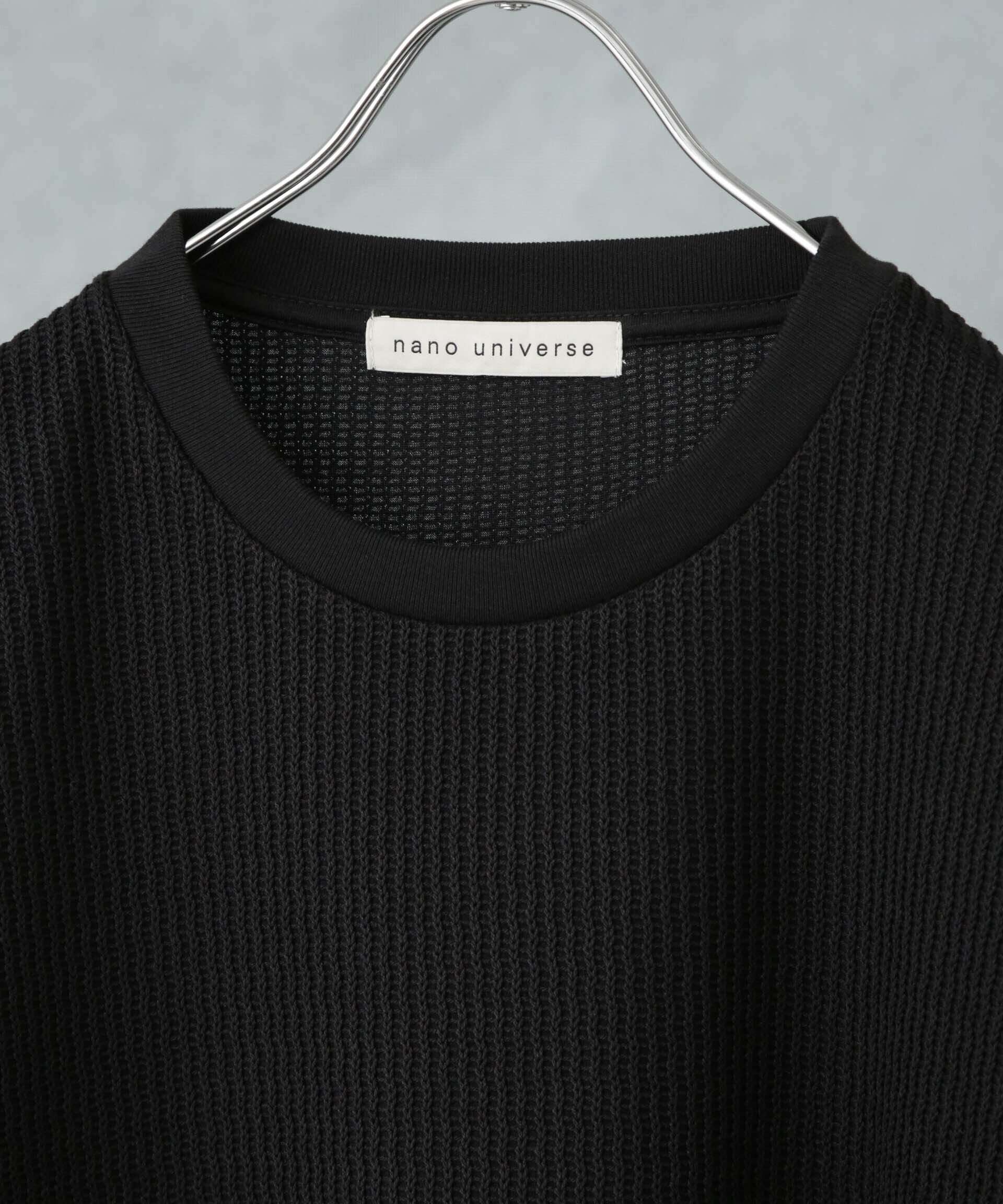 nano･universe「ジャガードニットソーTシャツ 半袖(セットアップ可)」|Tシャツ・カットソー|