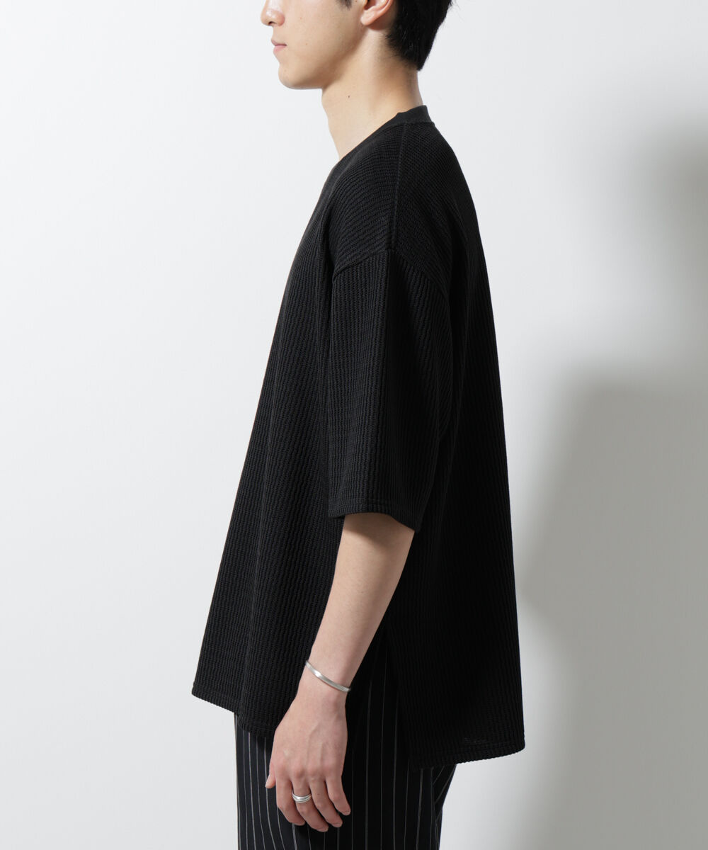 nano･universe「ジャガードニットソーTシャツ 半袖(セットアップ可)」|Tシャツ・カットソー|