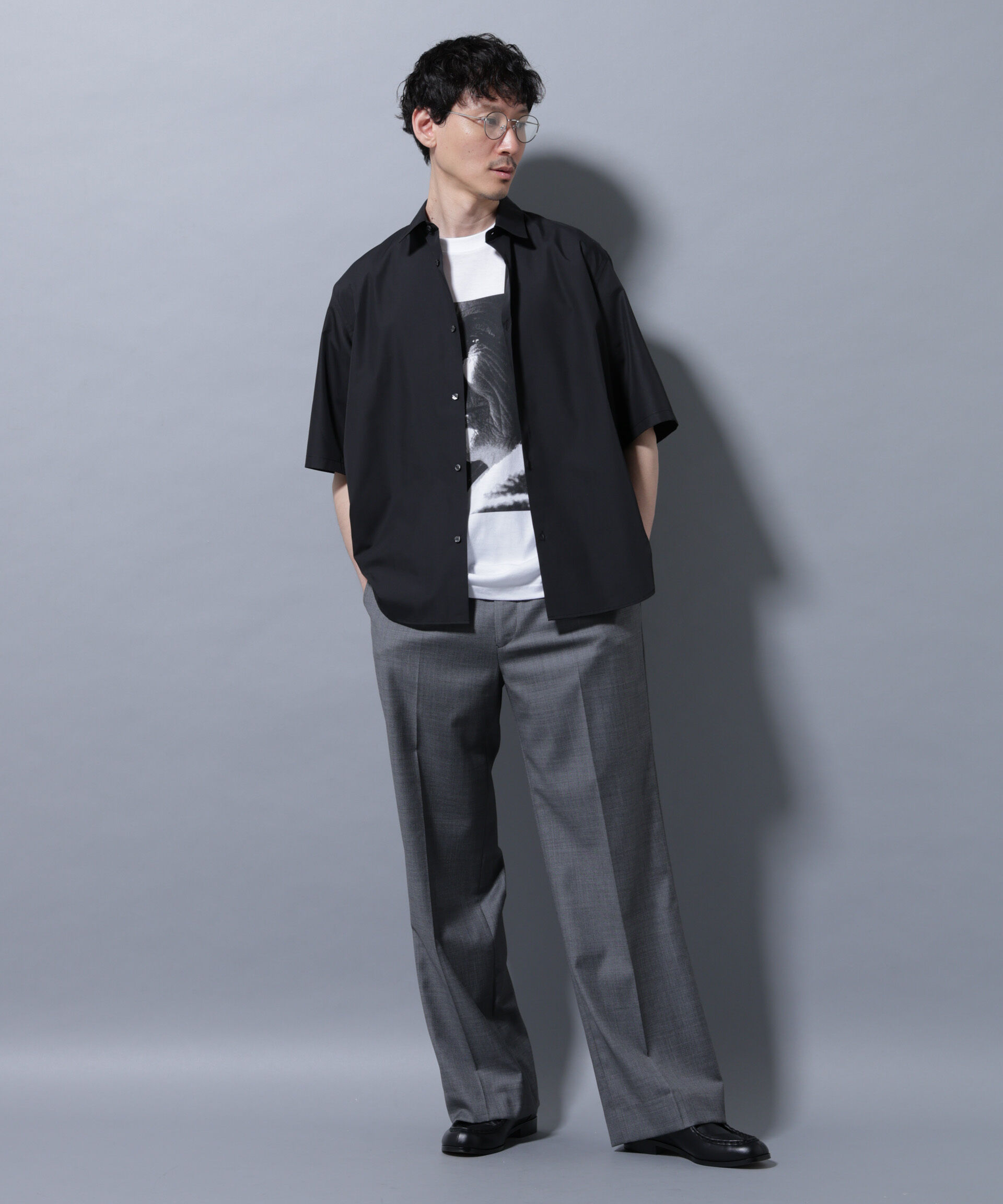 nano･universe「「着るアート」karl blossfeldt 半袖シャツ1」|シャツ・ブラウス|