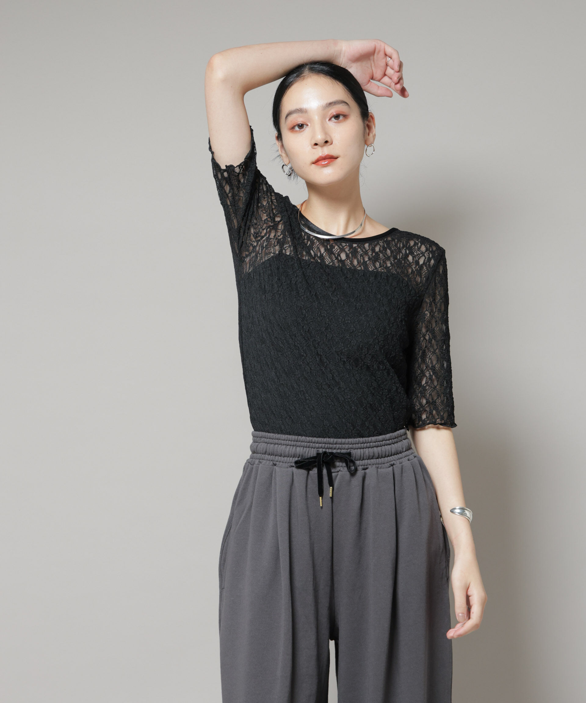 nano･universe「レースバックシャントップス」|Tシャツ・カットソー|