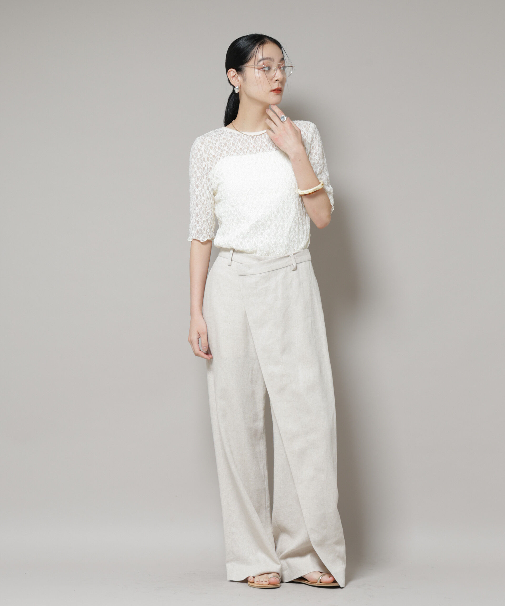 nano･universe「レースバックシャントップス」|Tシャツ・カットソー|