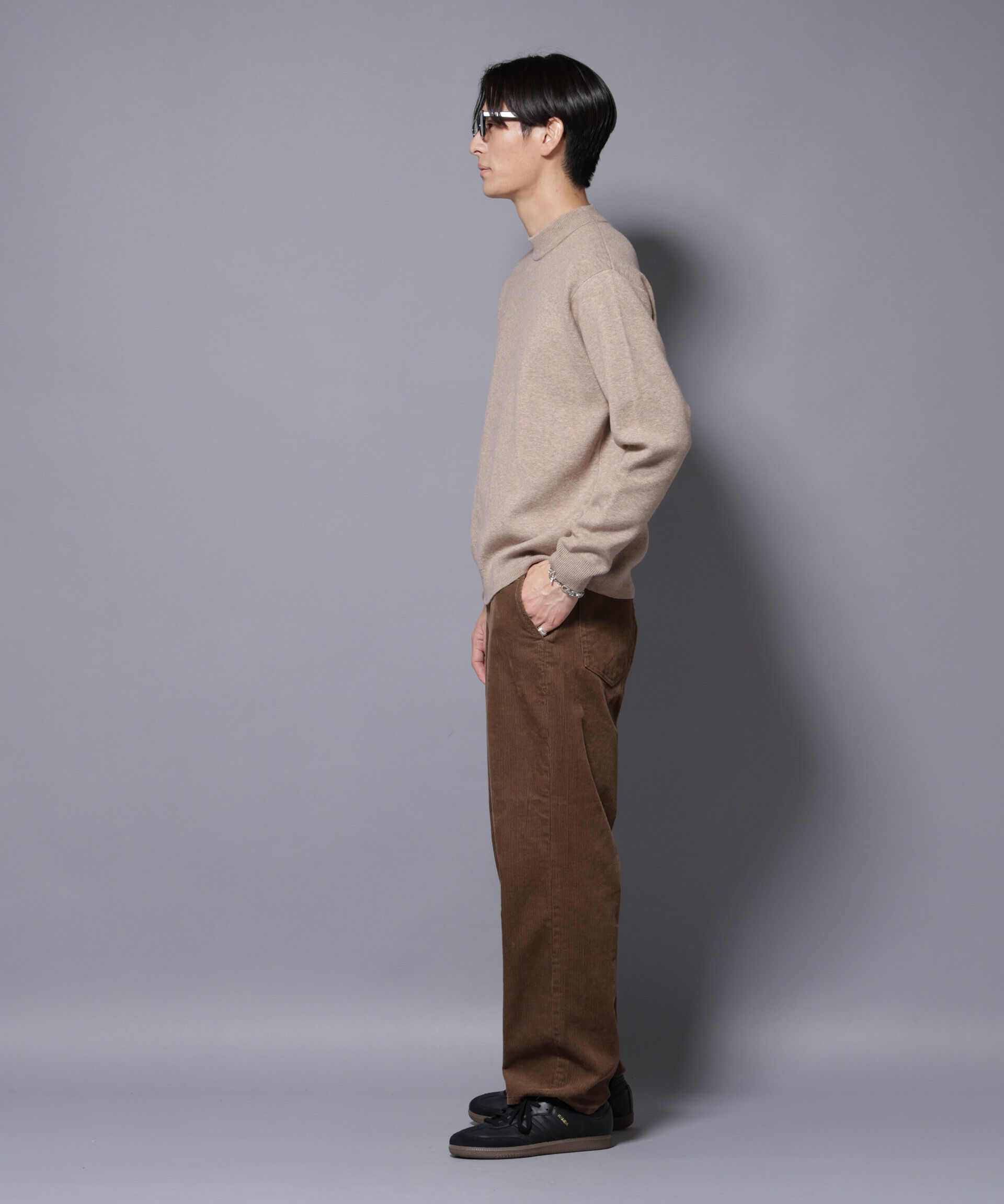 nano･universe「シルク混モックネックニット」|ニット・セーター|