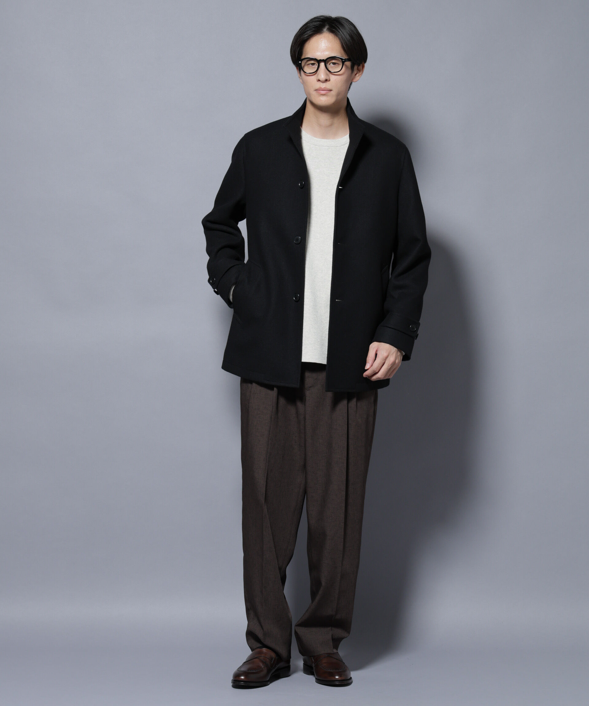 nano･universe「ウール/Nメルトンスタンドカラーコート」|その他|