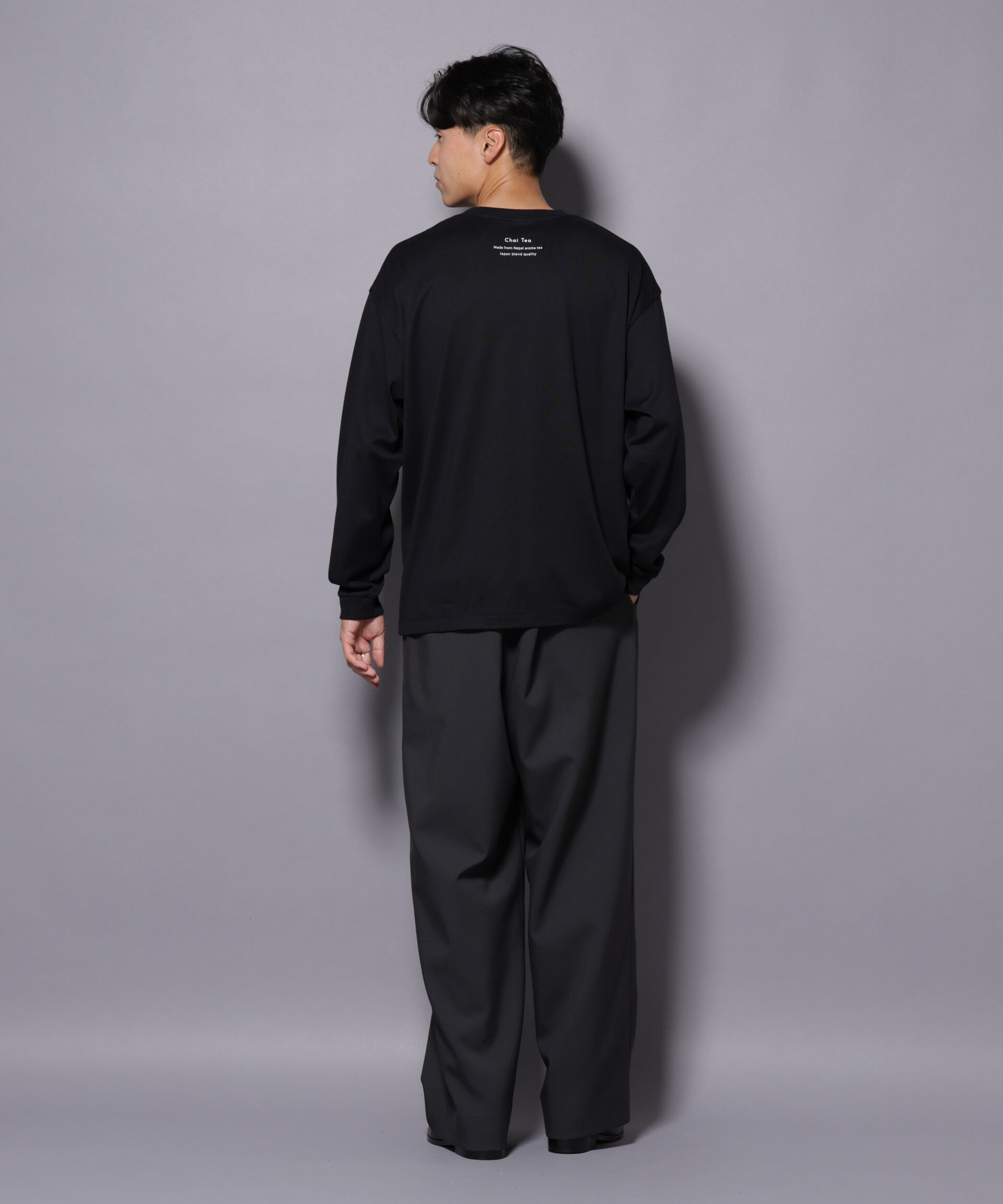 nano･universe「Anti Soaked(R)&times;SUNCHAI ロゴ刺繍 汗染み防止 Tシャツ長袖」|Tシャツ・カットソー|