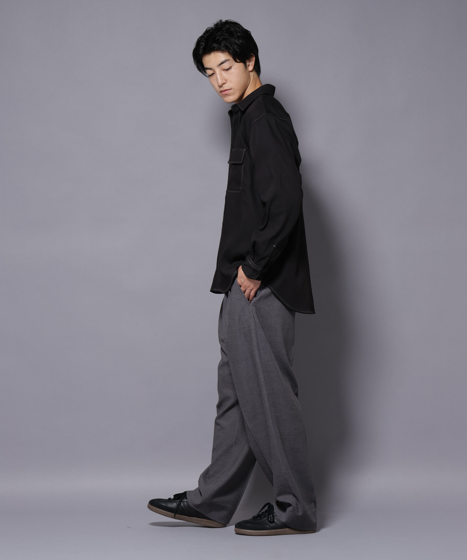 nano･universe「ストレッチツイルフラップポケットシャツ」|シャツ・ブラウス|