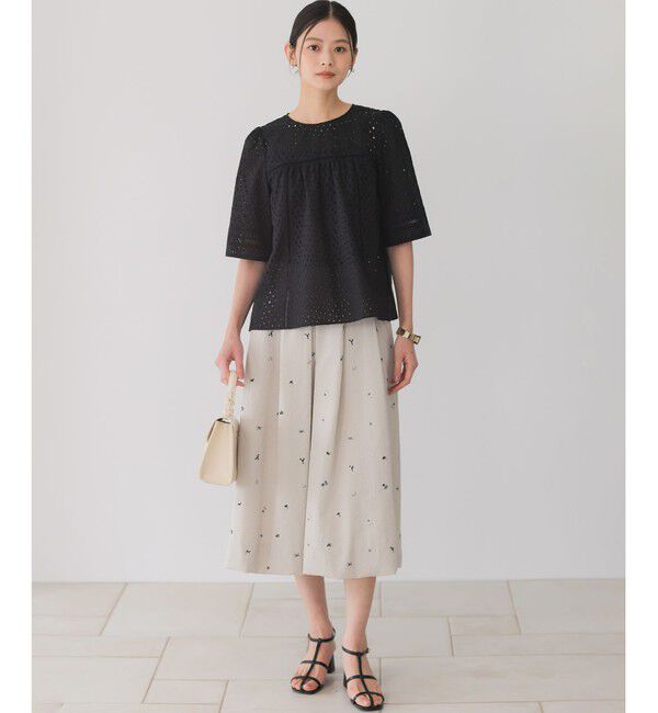 組曲「エンブロイダリーレース5分袖 ブラウス」|シャツ・ブラウス|