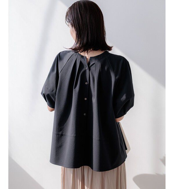 組曲「【前後着用可】ソフトサッカーラグランスリーブ ブラウス」|シャツ・ブラウス|