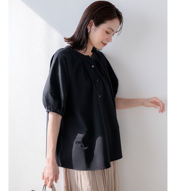 組曲「【前後着用可】ソフトサッカーラグランスリーブ ブラウス」|シャツ・ブラウス|