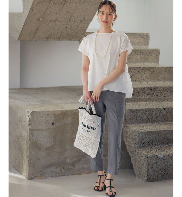 組曲「GIZAコットンチュールコンビ カットソー」|Tシャツ・カットソー|