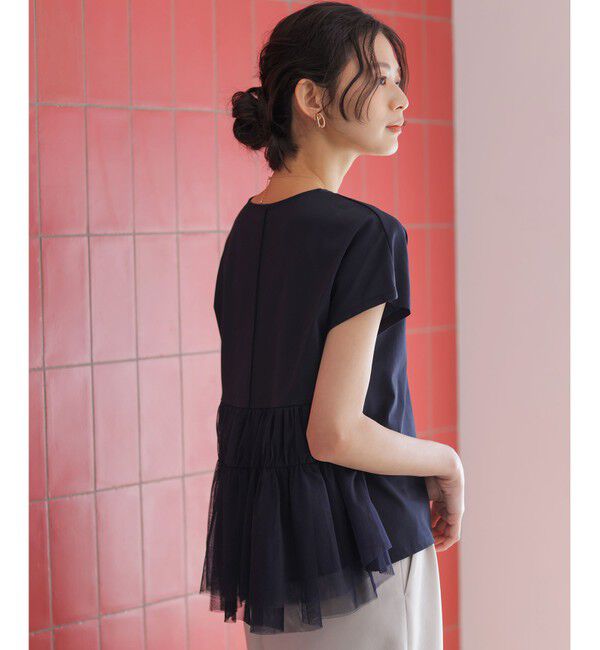 組曲「GIZAコットンチュールコンビ カットソー」|Tシャツ・カットソー|