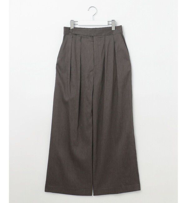 自由区「【セットアップ対応・洗える】リネンビスコースストレッチワイド パンツ」|その他|