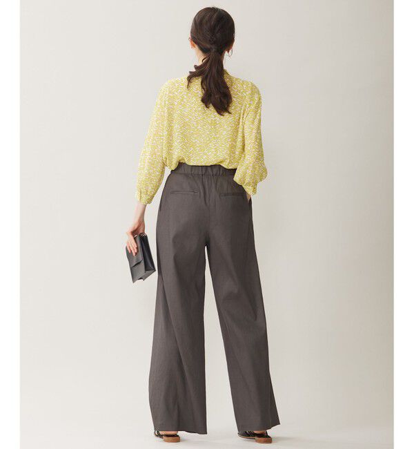 自由区「【セットアップ対応・洗える】リネンビスコースストレッチワイド パンツ」|その他|