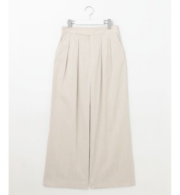 自由区「【セットアップ対応・洗える】リネンビスコースストレッチワイド パンツ」|その他|