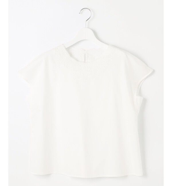 自由区「【WEB限定・接触冷感・洗える】エンブロイダリーローンプルオーバー ブラウス」|シャツ・ブラウス|