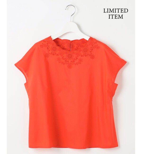 自由区「【WEB限定・接触冷感・洗える】エンブロイダリーローンプルオーバー ブラウス」|シャツ・ブラウス|