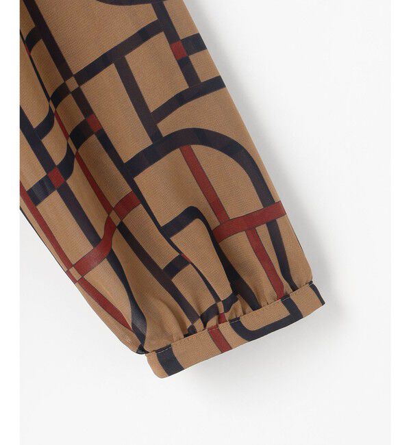 自由区「ジオメトリックレトロプリント ブラウス」|シャツ・ブラウス|