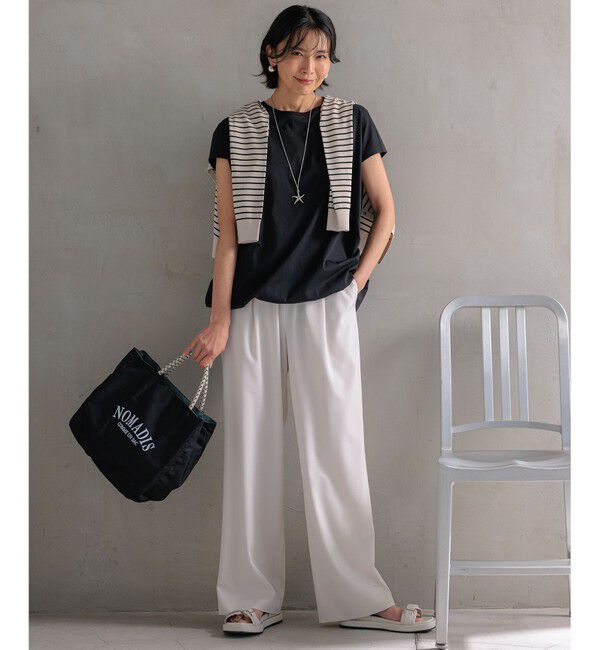 23区「【洗える】2WAYストレッチツイル ワイドパンツ」|その他|