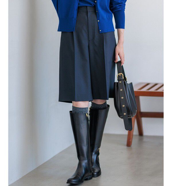 23区「【CLASSY.10月号掲載/洗える】TWマットクロス ハーフパンツ」|その他|ネイビー系