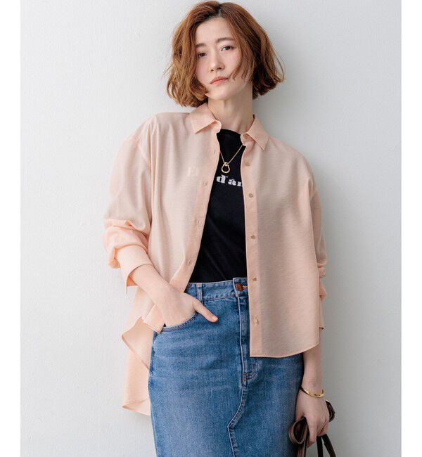 23区「【CanCam掲載】シアータンブラー ファンクショナル シャツ」|シャツ・ブラウス|ピンク系