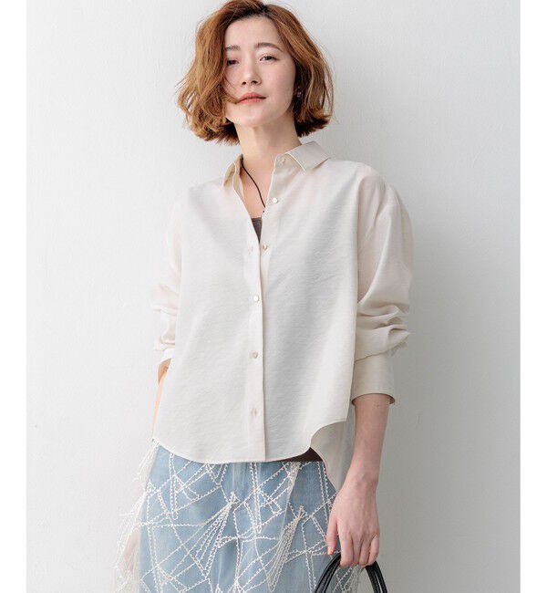 23区「【CanCam掲載】シアータンブラー ファンクショナル シャツ」|シャツ・ブラウス|ベージュ系