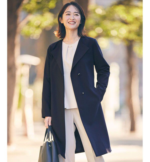 any SiS「ノーカラーライト テロンチ」|ノーカラーコート|ネイビー