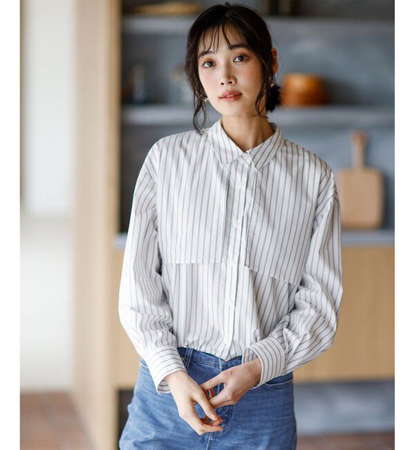 ANY SIS「クロップドヨークハオリ シャツ」|シャツ・ブラウス|ｵﾌｽﾄﾗｲ