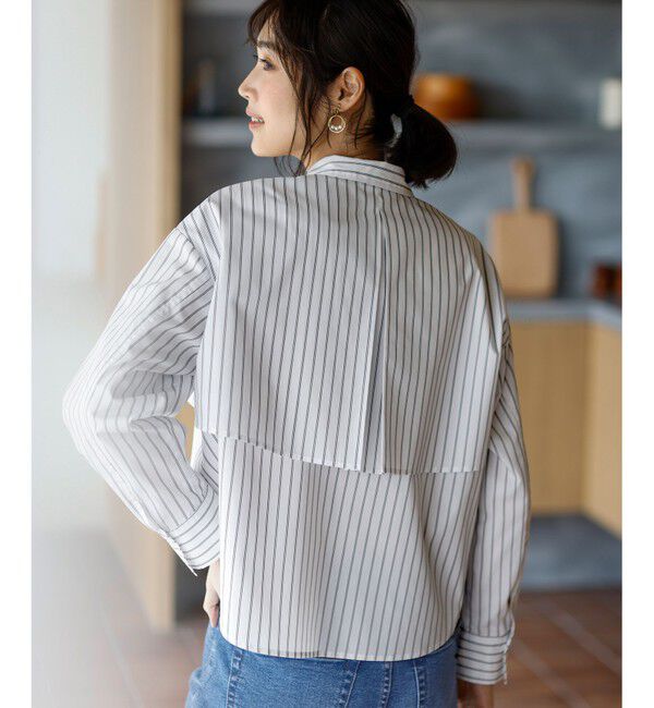 ANY SIS「クロップドヨークハオリ シャツ」|シャツ・ブラウス|