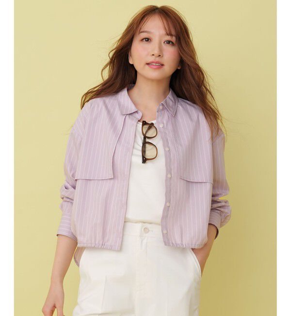 ANY SIS「クロップドヨークハオリ シャツ」|シャツ・ブラウス|ﾗﾍﾞﾝﾀﾞ