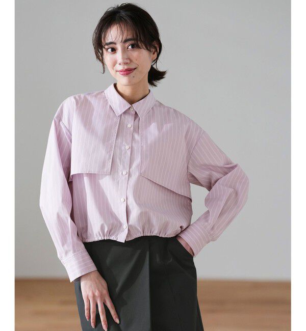 ANY SIS「クロップドヨークハオリ シャツ」|シャツ・ブラウス|