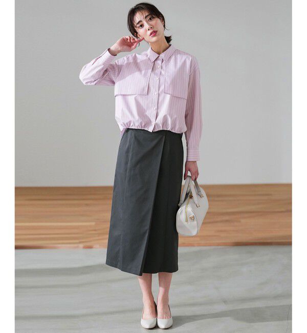 ANY SIS「クロップドヨークハオリ シャツ」|シャツ・ブラウス|