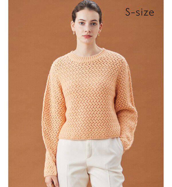 BEIGE,「【S-size】VARENNE / ショートレングスニット」|ニット・セーター|Peach