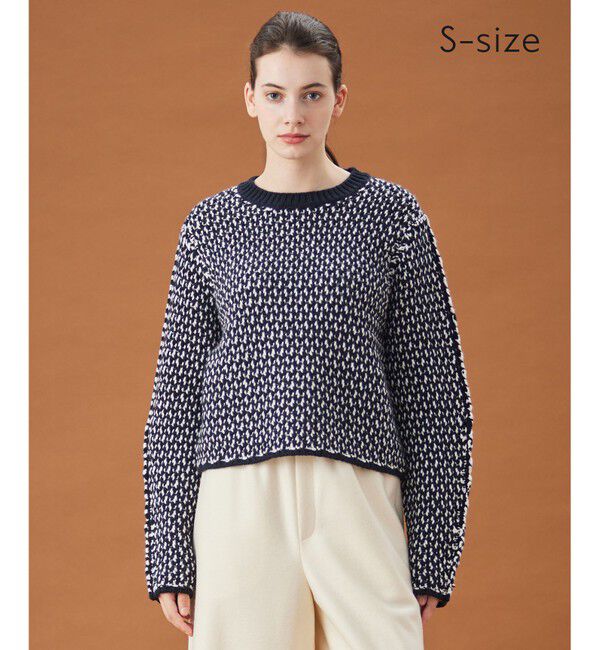 BEIGE,「【S-size】VARENNE / ショートレングスニット」|ニット・セーター|Navy&times;White