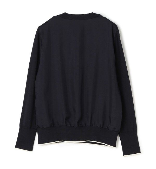 BEIGE,「CHLOR / ウールシルクツイルドッキングVネックニット」|ニット・セーター|