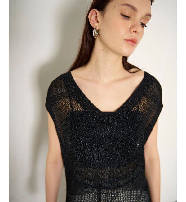 Diagram「ラメメッシュニットトップ」|ニット・セーター|