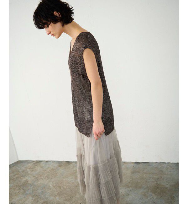 Diagram「ラメメッシュニットトップ」|ニット・セーター|