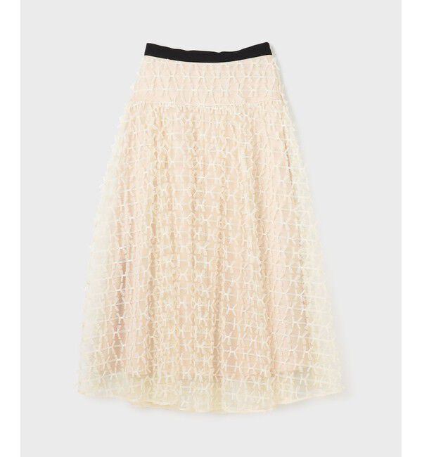 GRACE CONTINENTAL「チュールリボン刺繍スカート」|スカート|