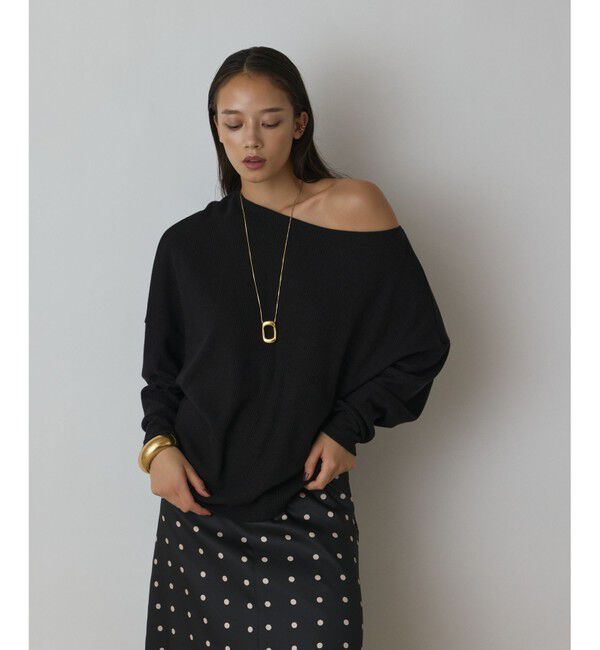 Diagram「アシメテレコカットトップ」|Tシャツ・カットソー|ブラック