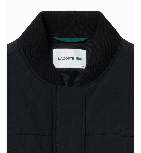 LACOSTE「クロップド丈 撥水 THERMORE中綿 ジップアップベスト」|ダウンベスト・ベスト|