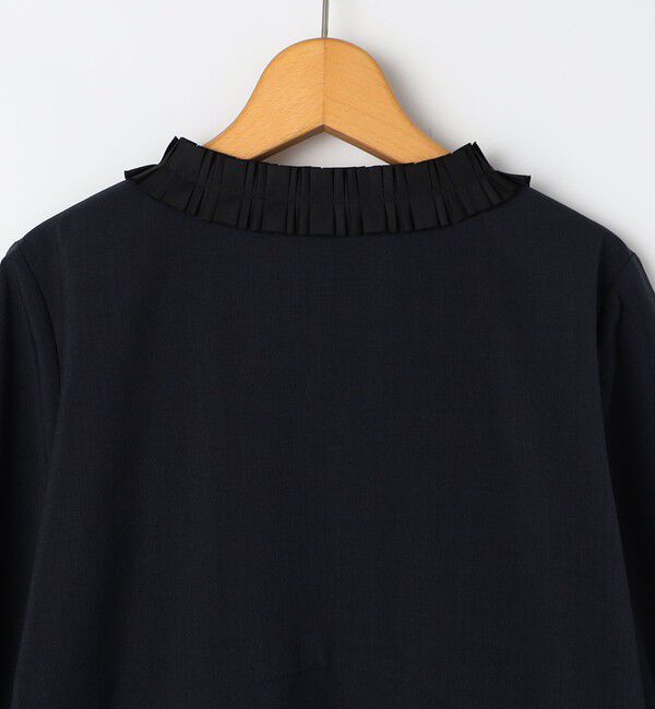 NOLLEY'S「《セットアップ対応》ウォッシャブル衿プリーツペプラムブラウス」|シャツ・ブラウス|