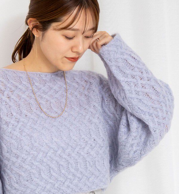 NOLLEY'S sophi「【WALANCE/ワランス】wool mohair cable cropped cardigan」|カーディガン|