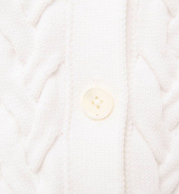 NOLLEY'S「《手洗い可能》ケーブルレースVネックカーディガン」|カーディガン|