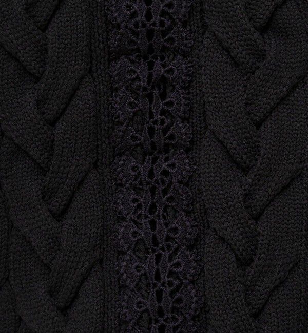 NOLLEY'S「《手洗い可能》ケーブルレースVネックカーディガン」|カーディガン|