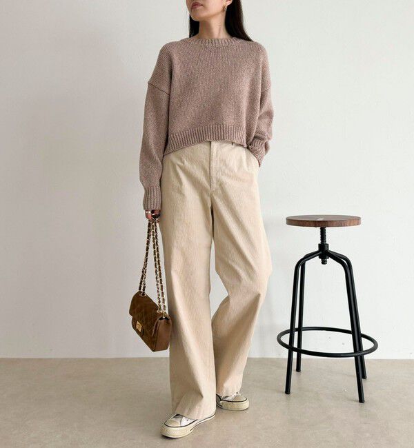 fredy emue「キラキラクロップド丈ニットプルオーバー」|ニット・セーター|