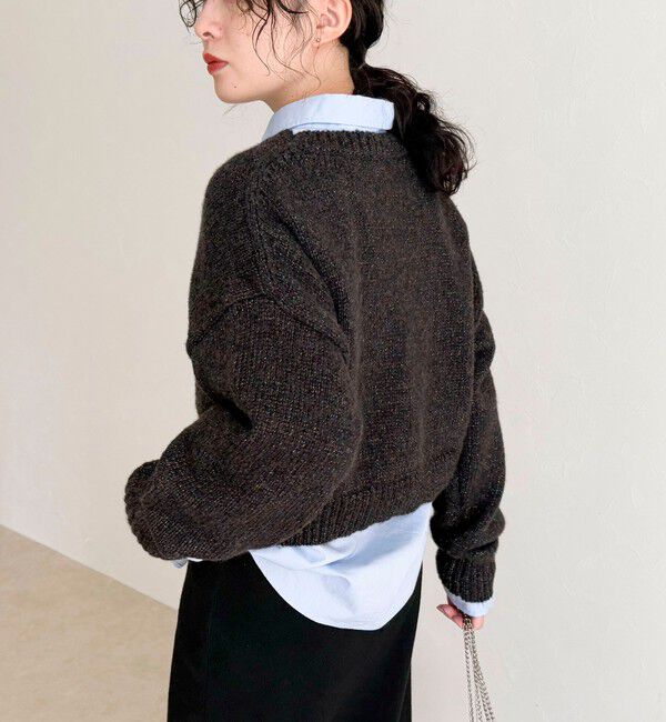 fredy emue「キラキラクロップド丈ニットプルオーバー」|ニット・セーター|
