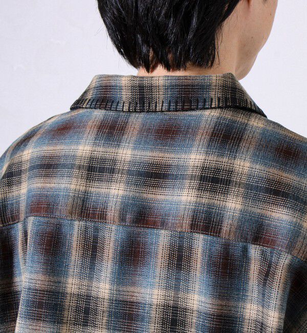 GLOSTER「【主役の1枚】TRオンブレチェック ブランケットステッチシャツ」|シャツ・ブラウス|