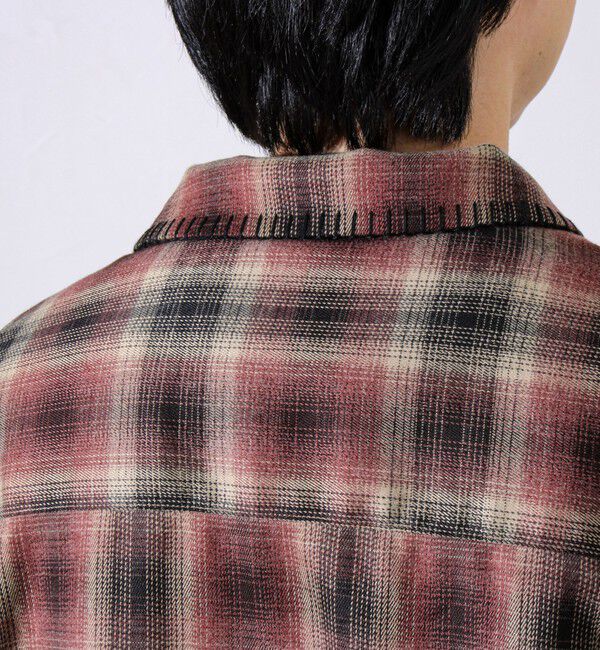 GLOSTER「【主役の1枚】TRオンブレチェック ブランケットステッチシャツ」|シャツ・ブラウス|