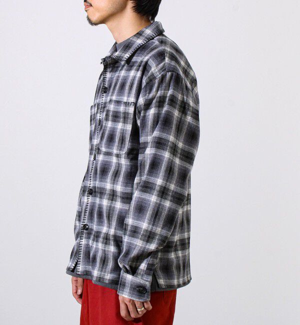 GLOSTER「【主役の1枚】TRオンブレチェック ブランケットステッチシャツ」|シャツ・ブラウス|