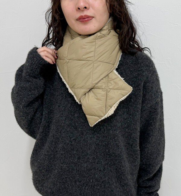 fredy emue「【TAION/タイオン】 CITYリバーダウンマフラー」|マフラー|ベージュ